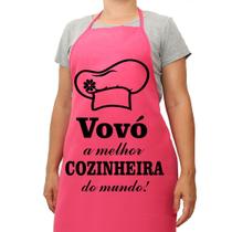 Avental de Cozinha Mãe Amiga Mulher Esposa Rosa- Vovó A Melhor Cozinheira
