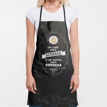 Avental de Cozinha Personalizado Ajustável Unissex Alta Qualidade Longo Grande Um Café Para Acordar Avental de Cozinha Personalizado Ajustável Unissex Alta Qualidade Longo Grande Um Café Para Acordar