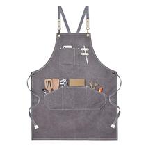 Avental de lona resistente com bolsos para trabalho Avental de lona resistente com bolsos para trabalho