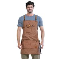 Avental de lona resistente para homens com alças ajustáveis 73x69cm