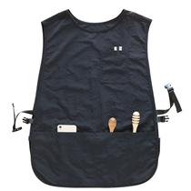 Avental de nylon unissex com alças de fivela e bolsos utilitários