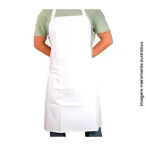 Avental de PVC Branco com fivela 1,20x70cm Maicol - 1 unidade CA 37729 contra umidade em operações com água