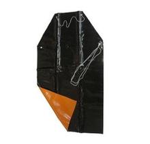 Avental de pvc forrado preto e laranja 120 x 70 cm - Ledan