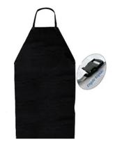 Avental de Pvc tipo frontal com alças engate Rápido Preto Brascamp CA 28303