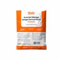 Avental Descartável Manga Longa 30G - Pacote Com 10 Un - Medix