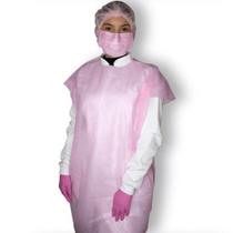 Avental descartável rosa sem manga 20g 10 Unids- Protdesc