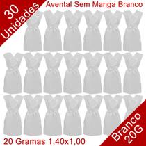 Avental Descartável Sem Manga Branco 20 Gramas 30 Unidades