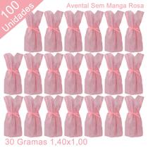 Avental Descartável Sem Manga Rosa 1,40x1,00 30 Gramas 100 Unidades