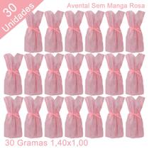 Avental Descartável Sem Manga Rosa 1,40x1,00 30 Gramas 30 Unidades