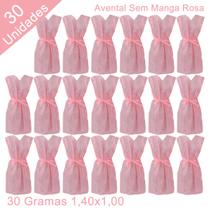 Avental Descartável Sem Manga Rosa 1,40x1,00 30 Gramas 30 Unidades Avental Descartável Sem Manga Rosa 1,40x1,00 30 Gramas 30 Unidades