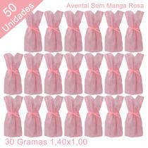 Avental Descartável Sem Manga Rosa 1,40x1,00 30 Gramas 50 Unidades