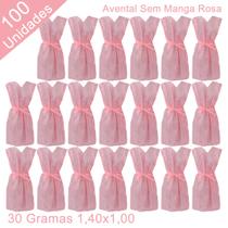 Avental Descartável Sem Manga Rosa 1,40x1,00 40 Gramas 100 Unidades Avental Descartável Sem Manga Rosa 1,40x1,00 40 Gramas 100 Unidades