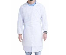 Avental Descartável Tnt C/ Manga Longa 30gr - Kit 10 Unid Avental Descartável Tnt C/ Manga Longa 30gr - Kit 10 Unid