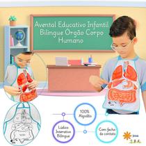 Avental Educativo Orgão Corpo Humano Escolar Lúdico Infantil Avental Educativo Orgão Corpo Humano Escolar Lúdico Infantil