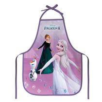 Avental Escolar Infantil Plástico Frozen 2 Disney Arte e atividades 39x49 DAC 3222