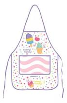 Avental Escolar Plástico Estampado Picolé 49,5x39,5cm