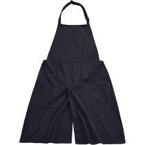 Avental feminino com pernas divididas e bolsos folgados, de comprimento médio Avental feminino com pernas divididas e bolsos folgados, de comprimento médio