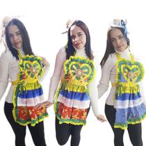 Avental Festa Junina Adulto Coração com Chapeuzinho