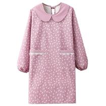 Avental floral fofo de manga comprida para mulheres, algodão, estilo coreano Avental floral fofo de manga comprida para mulheres, algodão, estilo coreano