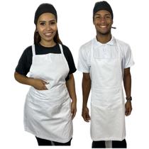 Avental Frente Única Uniforme Ideal Para Cozinha Atendente Lanchonete Garçonete Garçom