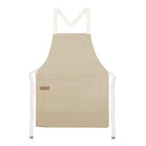 Avental Grande Plus Size Bege Caqui Algodao Vegano Bar