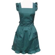 Avental Hyzrz Cute Lovely, cozinha retrô de algodão para mulheres, verde