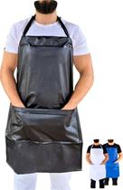 Avental Impermeável bolso churrasqueiro garçom chef cozinha churrasco barbearia açougueiro limpeza barbeiro manicure pedicure peixaria pvc frigorífico
