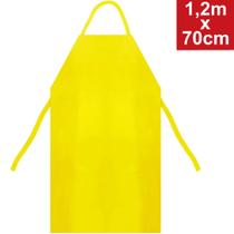 Avental Impermeável de PVC Forrado G 1,2m x 70cm Amarelo CA 21.075