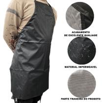 Avental IMPERMEAVEL Preto Sem Bolso BATA JALECO FRENTE UNICA AJUSTAVEL COM AJUSTE DE ALTURA Perfeito para Cozinheiros Ga
