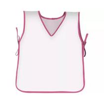 Avental infantil branco c/ borda rosa 39cmx76cmavent