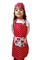 Avental infantil com touca bandana
