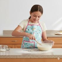 Avental Infantil de Cozinha Estampado Impermeável Juvenil Kids COR:UNICÓNIO MÁGICO