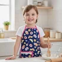 Avental Infantil de Cozinha Estampado Impermeável Kids