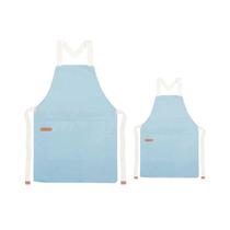 Avental Infantil e Adulto Azul Claro Algodao Cozinha Artes Pais e Filhos