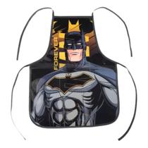 Avental Infantil Escolar Plástico Batman Original Impermeável
