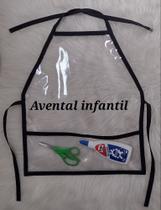 Avental infantil escolar plástico cristal - Kits baby