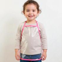 Avental Infantil Escolar Protetor Para Atividades De Arte Pinturas E Culinária Com Regulagem
