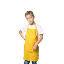 Avental Infantil Juvenil Amarelo Cozinha Artesanato Pintura - DU CHEF