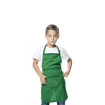 Avental Infantil Juvenil Verde Cozinha Artesanato Pintura - DU CHEF