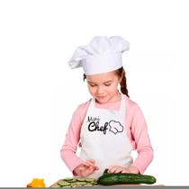 Avental Infantil Mini Chef Branco Vida Pratika