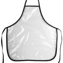 Avental Infantil Plástico 45cm X 40cm Transparente Com Viés - Preto - Padrao