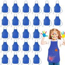 Avental infantil PLULON Painting Smocks Blue Art Smocks, pacote com 15