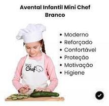 Avental Infantil Vida Pratika Mini Chef Branco