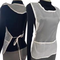 Avental Jaleco Bata Uniforme Branco 3 Bolsos Tecido Leve Fresco Resistente Profissional Unissex