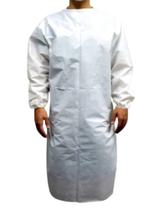 Avental Jaleco Impermeável Lavável kit com 10 un. Capote p Áreas de Saúde ou Alimentação cor Branca - PLASTVAL