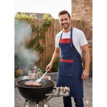 Avental Jeans C/ Bolso Cozinha Bar Jardinagem Churrasqueiro Bar Bartender Brinde
