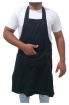 Avental Liso Oxford Preto Garçom Churrasqueiro Com Bolso Avental Liso Oxford Preto Garçom Churrasqueiro Com Bolso