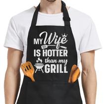 Avental masculino SANDJEST com bolsos para churrasco e churrasco, cozinha