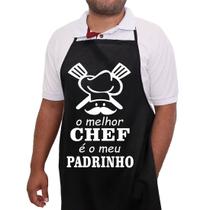 Avental Melhor Chef É Meu Padrinho Churrasqueiro Presente Pai Avental Melhor Chef É Meu Padrinho Churrasqueiro Presente Pai