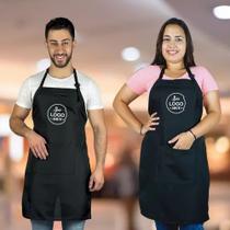 Avental Oxford Personalizado com Bordado - Sua Logomarca - Preto Avental Oxford Personalizado com Bordado - Sua Logomarca - Preto